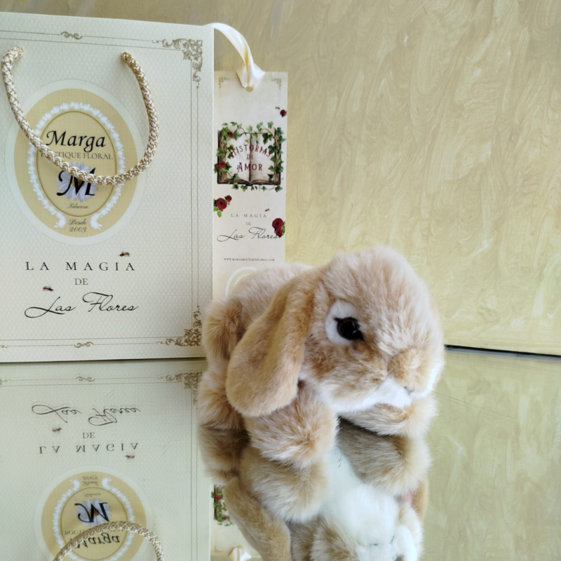 Conejo de peluche marrón
