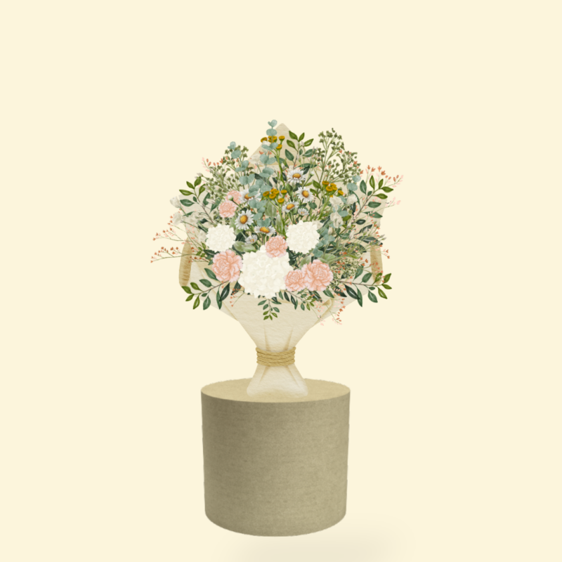 Ramo de flores frescas variadas talla M